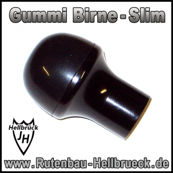 Alu Gummi Birne - Slim - Farbe Black